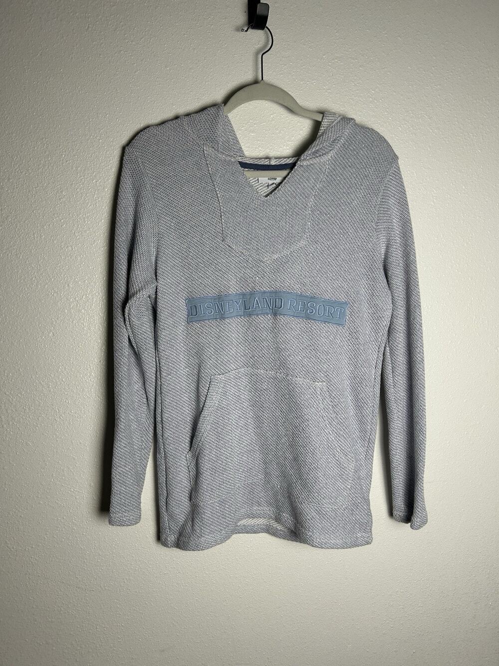 Disney Parks Disneyland Grey Pull Over Woven Poncho Hoodie Adult Small